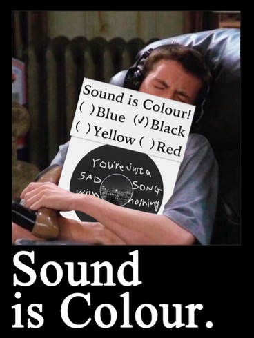 Sound is colour! Sticker (Black)