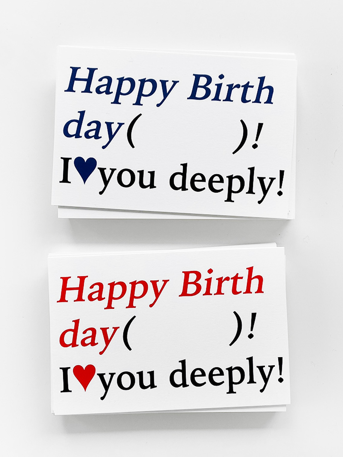 Happy Birthday (       )! I ♥ you deeply! Postcard (2C)